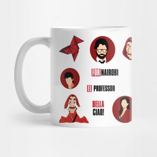 La casa de papel sticker pack Mug